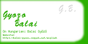 gyozo balai business card