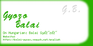 gyozo balai business card